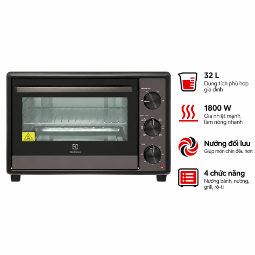 Lò nướng Electrolux EOT3218XG 32 lít