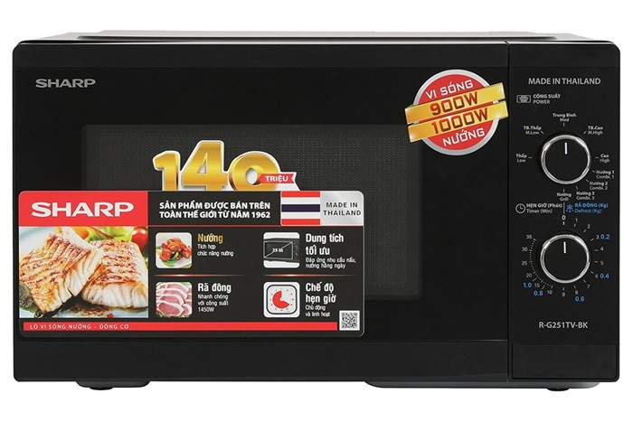 Lò vi sóng có nướng Sharp R-G251TV-BK 25 lít
