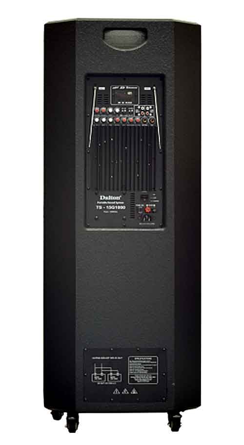 Loa kéo DALTON 2x15''ACTIVE 1000W Bluetooth,USB,SD,FM , UHF Wireless m