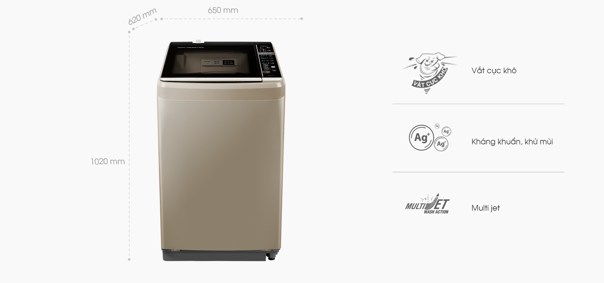 Máy giặt Aqua AQW-DR100ET(N) 10 Kg