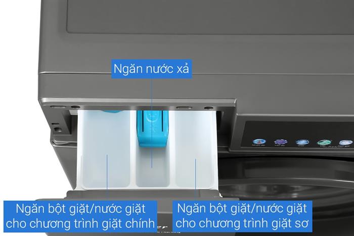 Máy giặt Casper D125VGR1 ProWash cửa ngang inverter, 12.5 kg