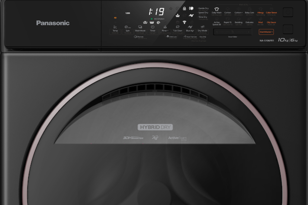 Máy giặt Panasonic NA-S106FR1PV Inverter giặt 10 kg - sấy 6 kg