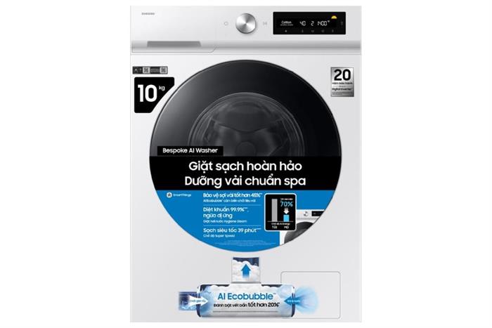 Máy giặt Samsung WW10DB7U34GWSV Bespoke AI EcoBubble Inverter 10 kg