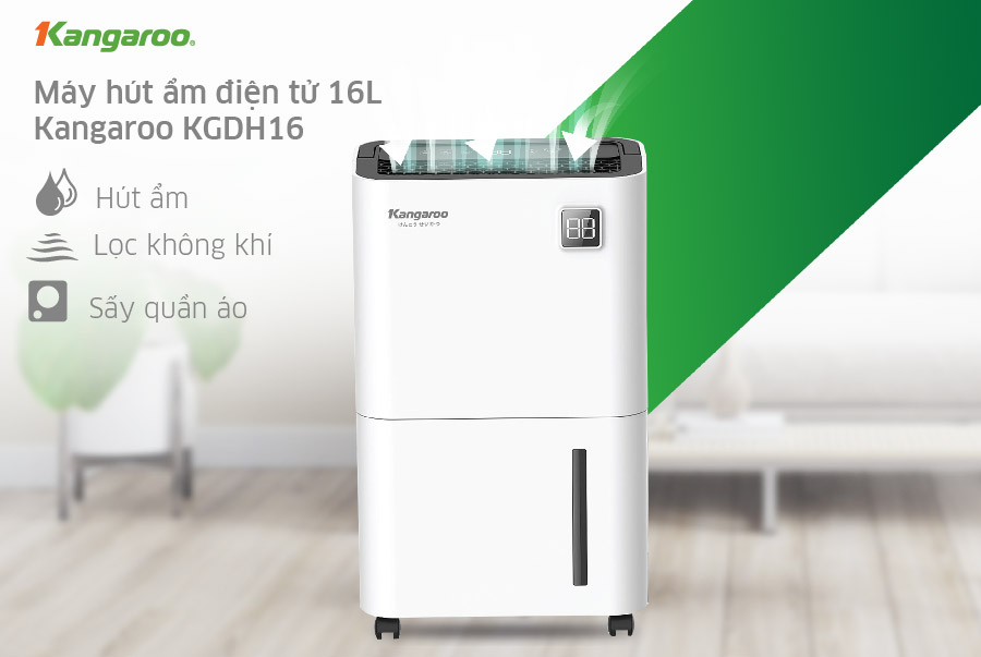 Máy hút ẩm Kangaroo KGDH16 16 lít phòng 32 m2