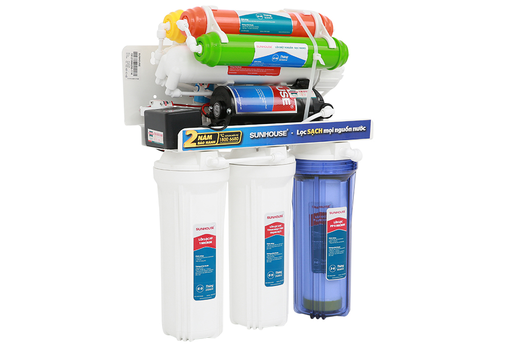Máy lọc nước RO Sunhouse SHA8878KV 8 cấp lọc đặt gầm không vỏ