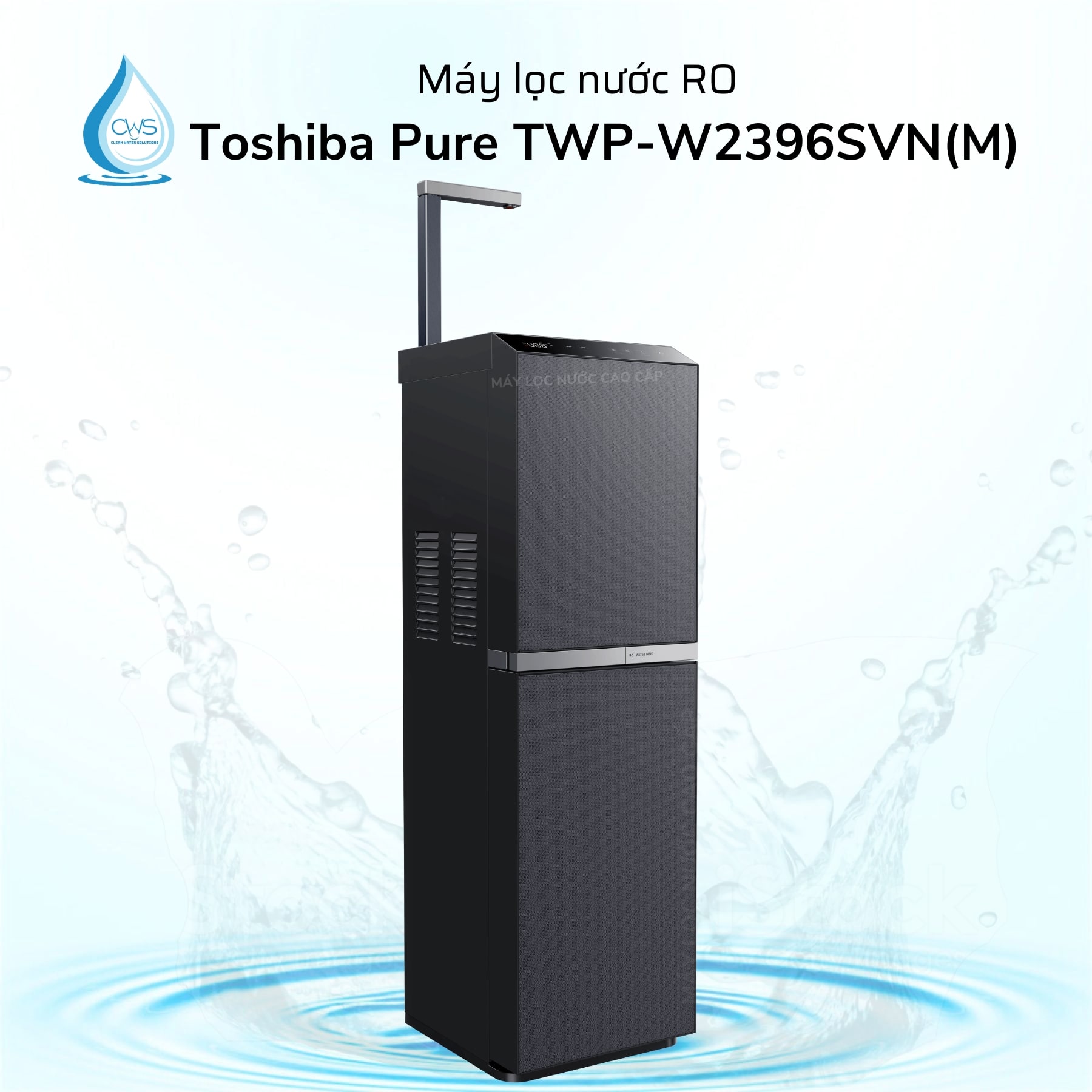 Máy lọc nước RO Toshiba TWP-W2396SVN(M) 10 cấp lọc nóng nguội lạnh block 1 vòi