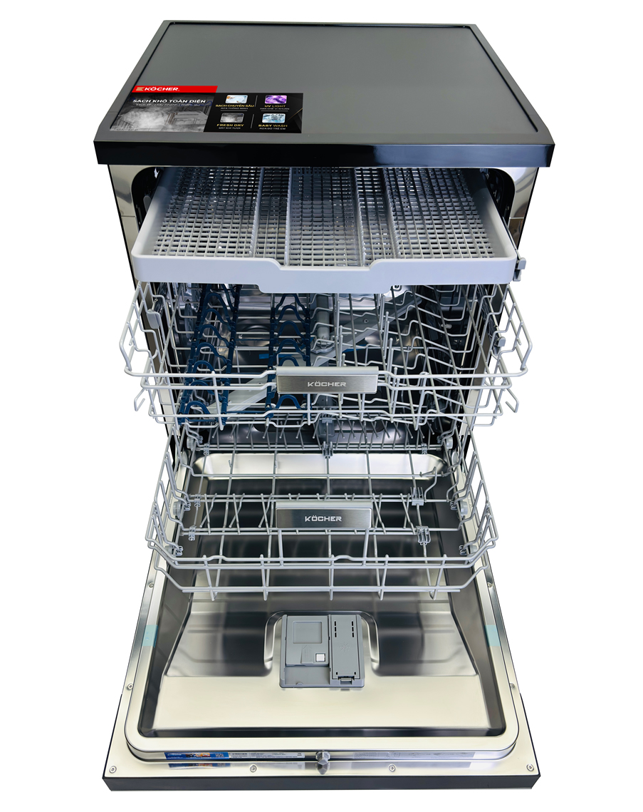 Máy Rửa Bát Kocher X16B 17 bộ độc lập 3 trong 1 sấy lưu trữ 168H