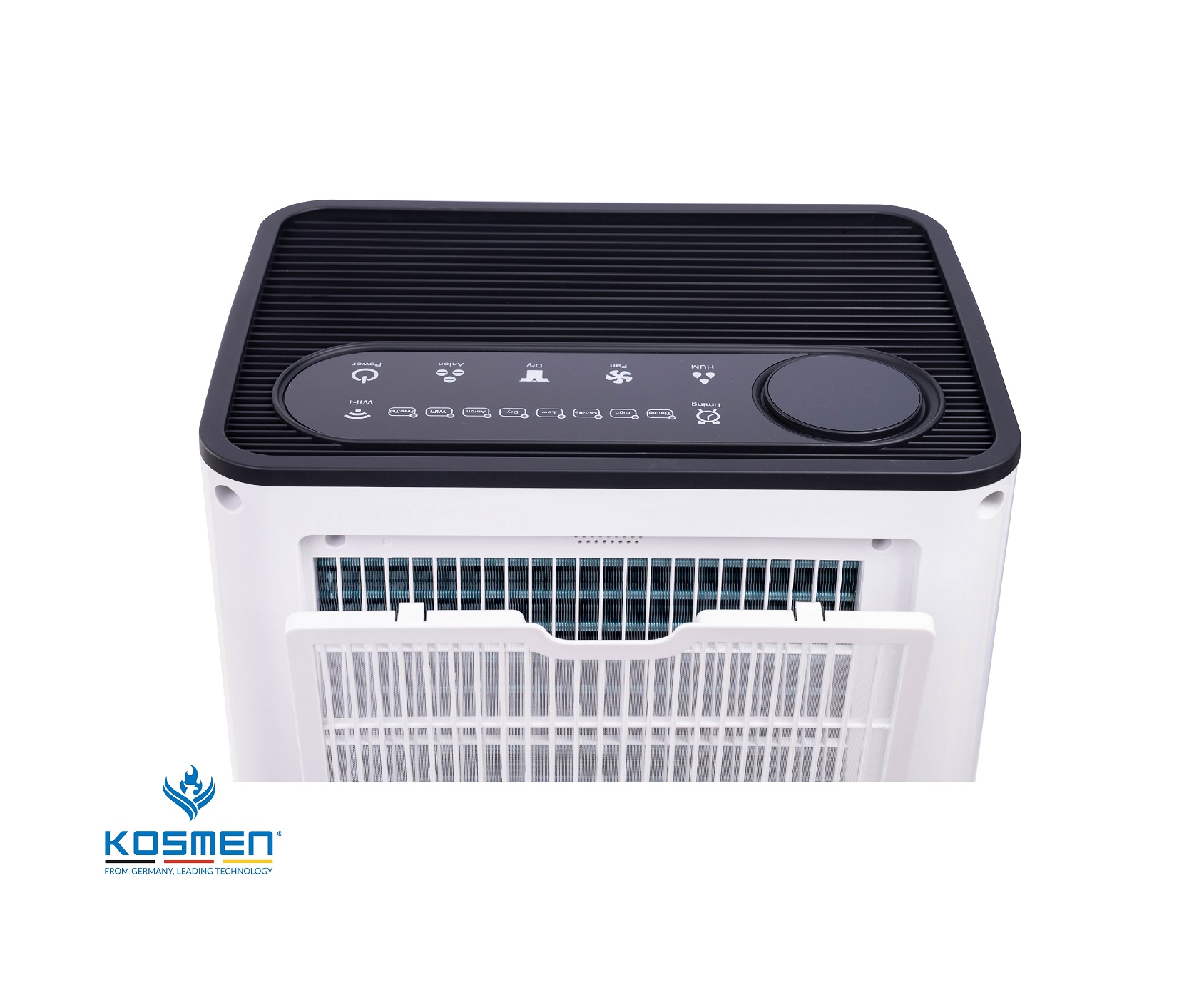Máy hút ẩm Kosmen KM-60S 60 lít phòng 110m2 kết nối wifi thông minh