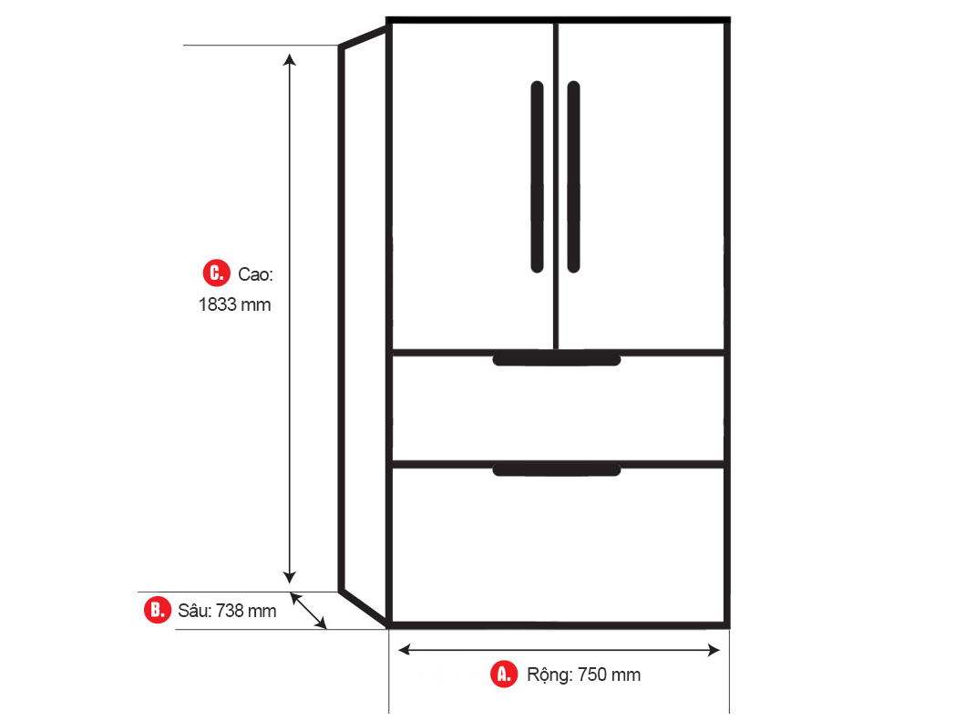 Tủ lạnh Hitachi G620GV(XK-XT)  Inverter 657 Lít