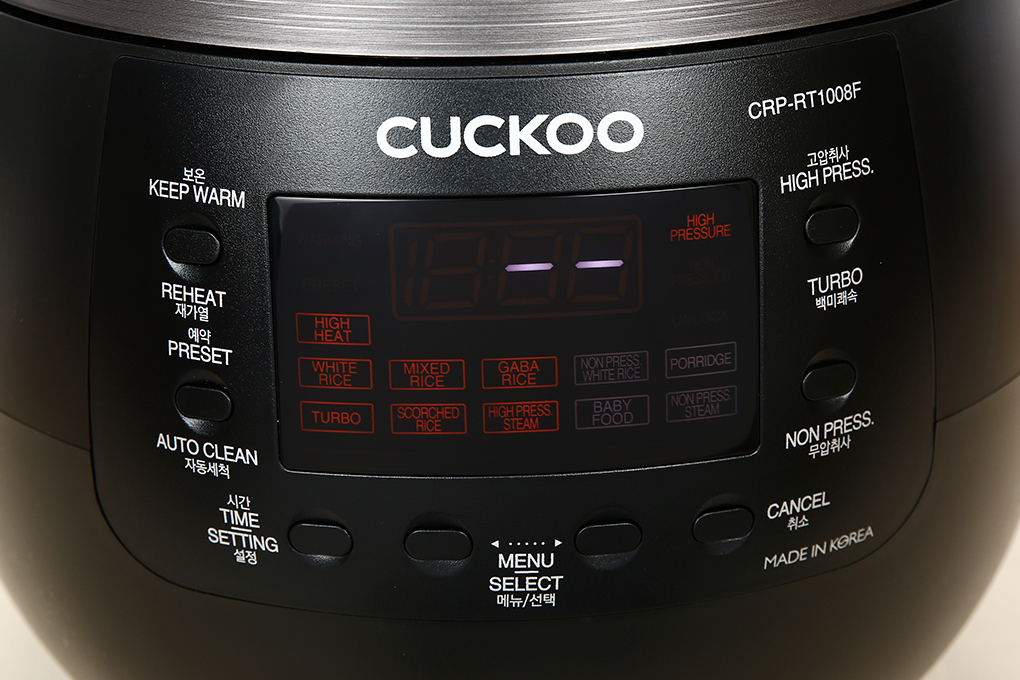 Nồi cơm điện tử áp suất Cuckoo CRP-RT1008F/BKTSVNCV 1.8 lít