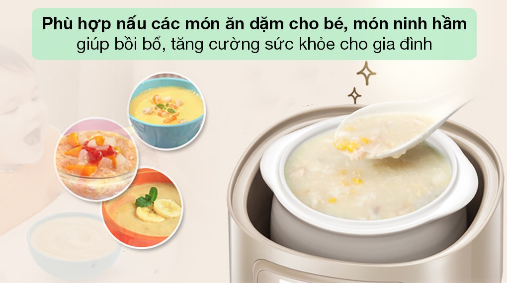 Nồi nấu chậm Bear 0.8 lít DDZ-A08D1