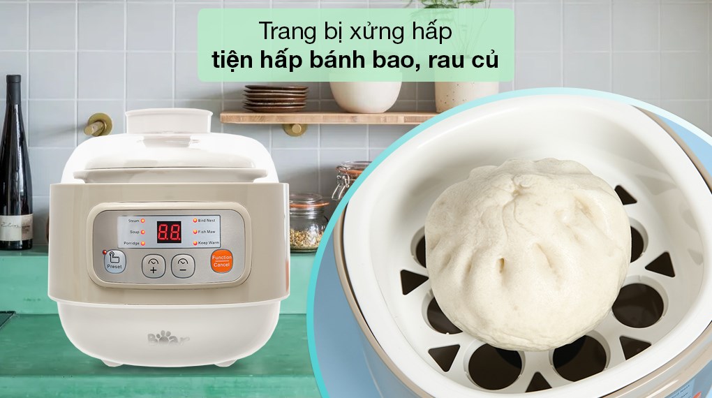 Nồi nấu chậm Bear 0.8 lít DDZ-A08D1