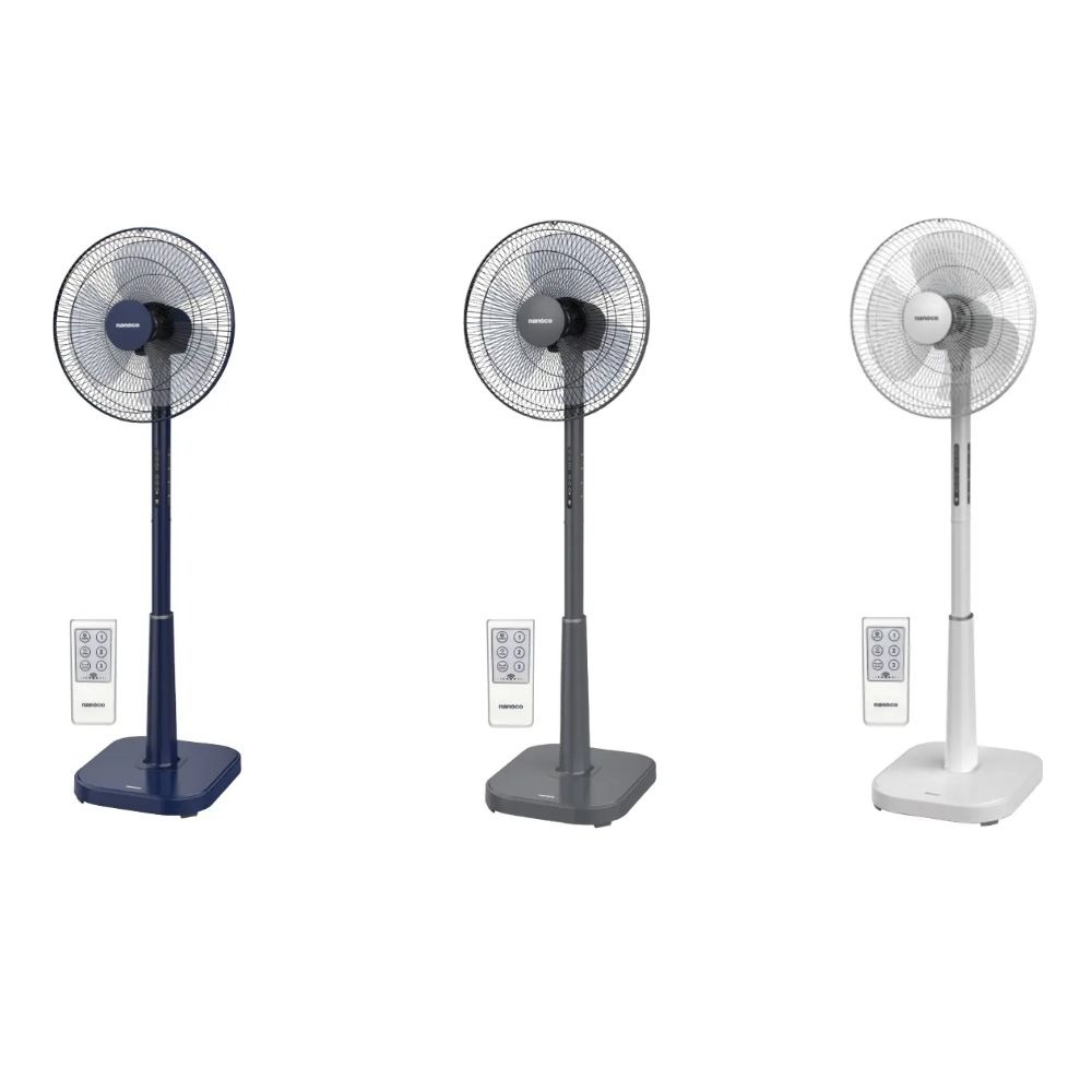 Quạt cây Nanoco NSF1641RC-DN/LG/GR có điều khiển, màu ghi, màu xanh, màu xám nhạt