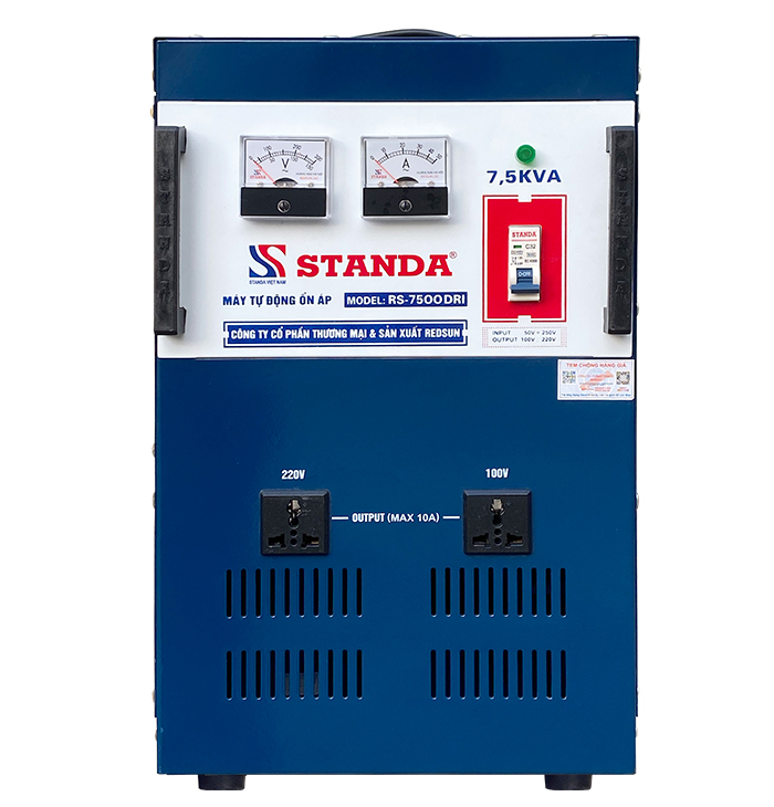 Ổn áp Standa RS7500DRII 7,5KVA dải 90-250v