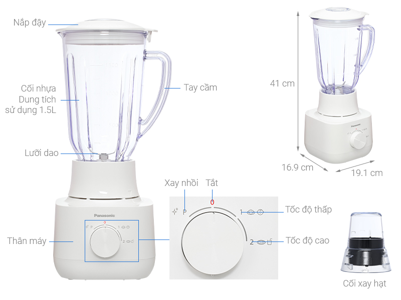 Máy xay sinh tố đa năng Panasonic MX-EP5111WRA