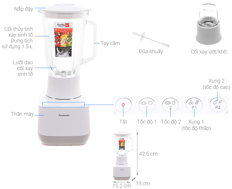 Máy xay sinh tố PanasonicH MX-MG5351WRA