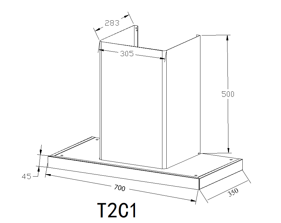 Máy hút mùi chữ T Prato PT-368.T1