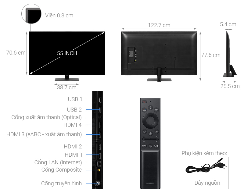 Tivi Samsung QA50Q80BAKXXV QLED 4K 50 inch 2022