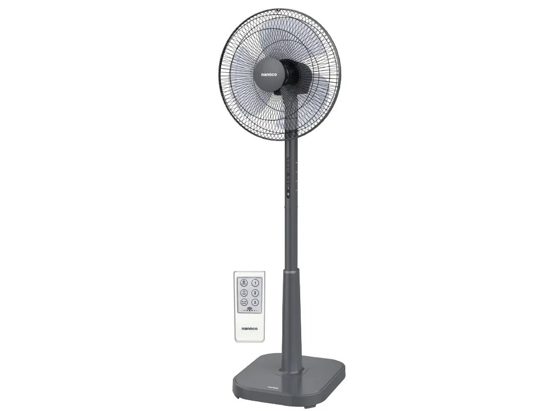 Quạt cây Nanoco NSF1641RC-DN/LG/GR có điều khiển, màu ghi, màu xanh, màu xám nhạt