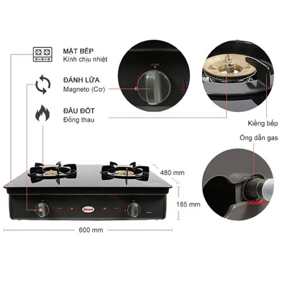 Bếp ga dương Rinnai RV-8611(GL-B)