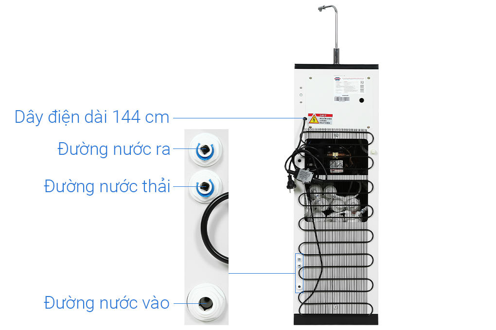 Máy lọc nước Sunhouse R.O nóng lạnh 10 lõi cảm ứng SHA76214CK