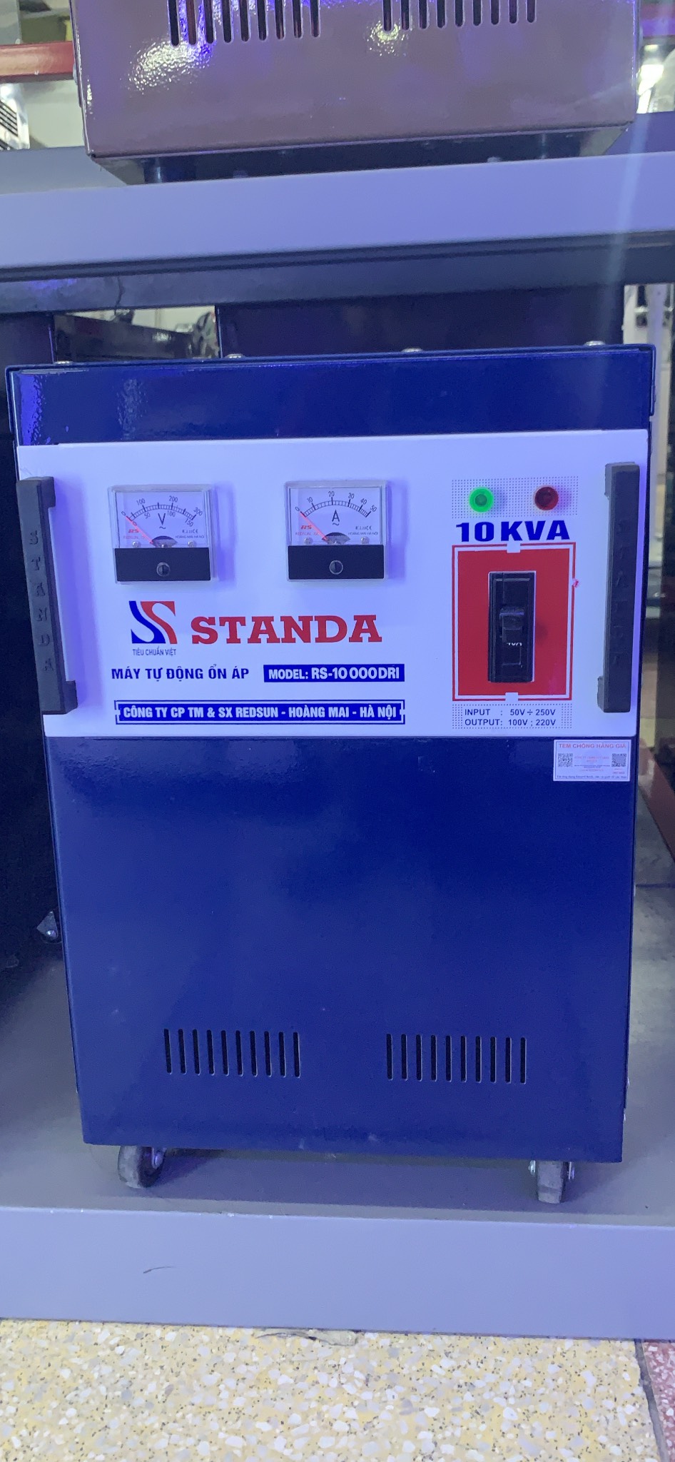 Ổn áp STANDA RS10000DRI 10KVA dải 50V-250V