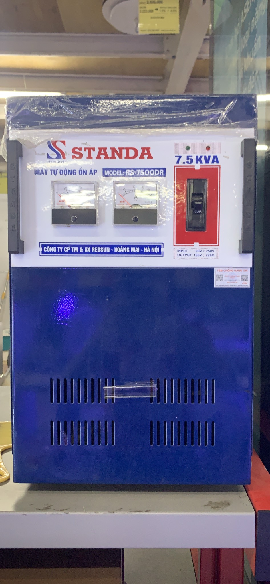 Ổn áp Standa RS7500DRII 7,5KVA dải 90-250v
