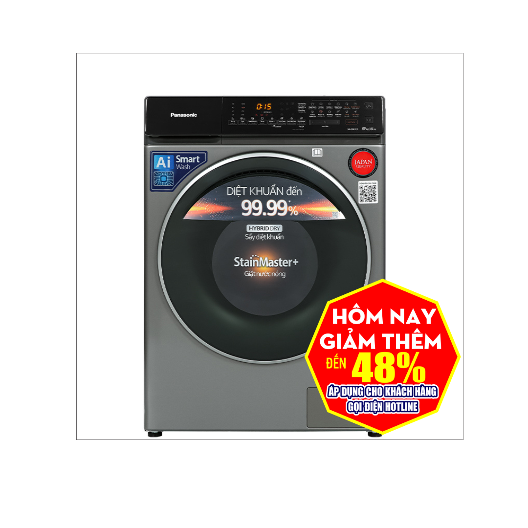 Máy Giặt Panasonic NA-S96FC1LVT 9 Kg giặt 6 kg sấy cửa ngang