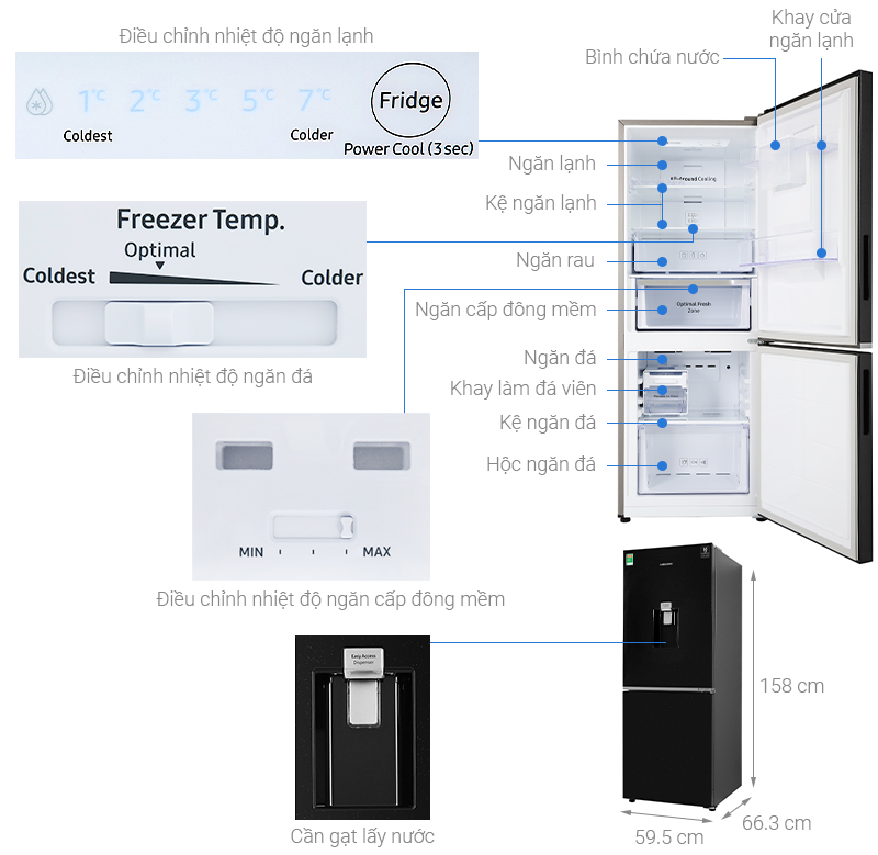 Tủ lạnh Samsung RB27N4170BU/SV Inverter 276 lít