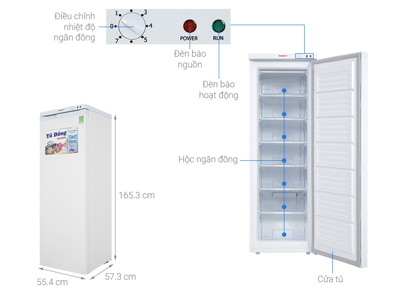 Tủ đông Sanaky VH-230VD 213 lít