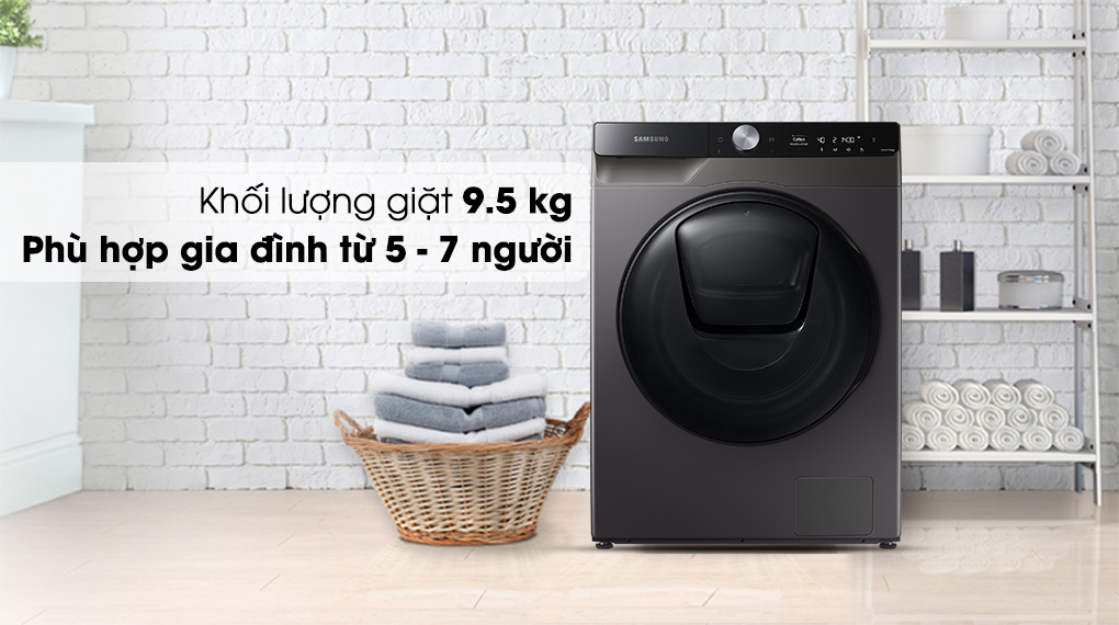 Máy giặt Samsung WD95T754DBX/SV Addwash Inverter 9.5 kg tích hợp sấy