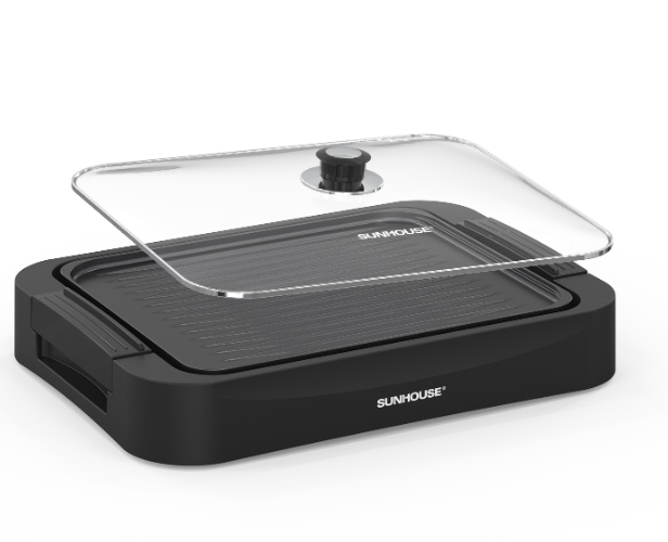 Vỉ nướng điện Sunhouse SHD4604 1700W có nắp kính