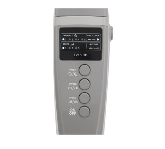 Quạt cây MITSUBISHI LV16-RB-SFGY 47W 3 cánh màu ghi nhạt có điều khiển từ xa