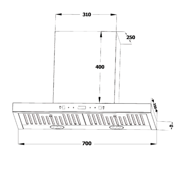 Máy hút mùi Chef's EH-R107E3D