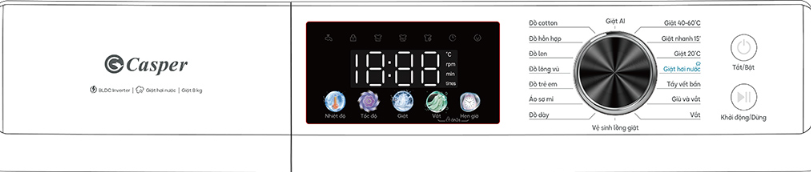 Máy giặt Casper WF-D8VWR1 ProWash 8kg cửa trước