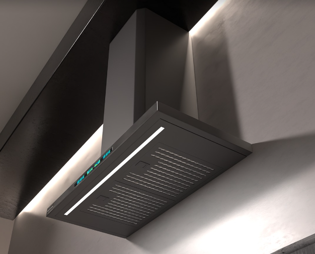 Máy hút mùi Kocher LUVIA ELITE chữ T 70cm công suất 1150m3/1h màu đen xám