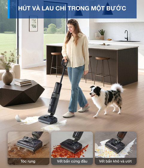 Máy hút bụi lau sàn khô ướt Tineco FLOOR ONE I6 Stretch Plus, 20.000Pa, 4000mAh