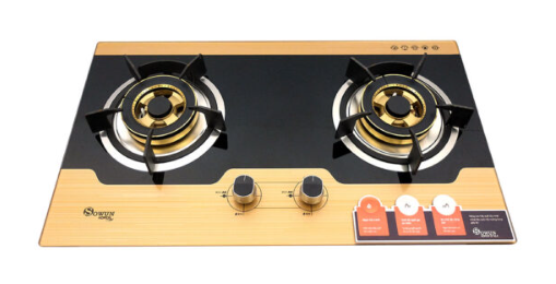 Bếp ga âm Sowun SW9335 màu vàng đen