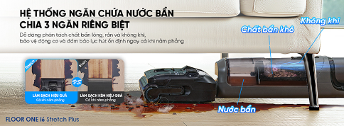 Máy hút bụi lau sàn khô ướt Tineco FLOOR ONE I6 Stretch Plus, 20.000Pa, 4000mAh