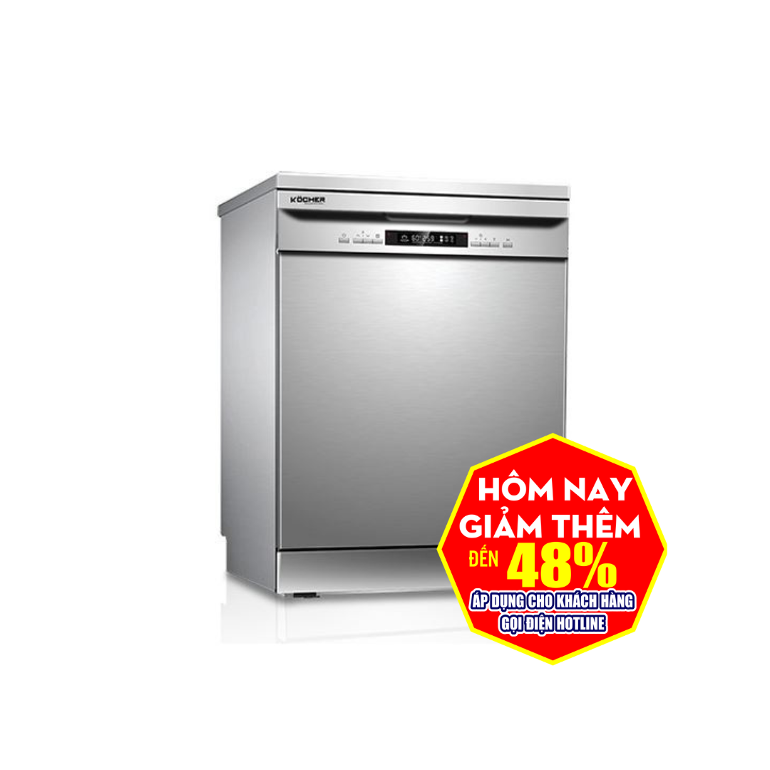 Máy rửa bát Kocher KDEU-8835 15 bộ độc lập, hé cửa nhập Malaysia