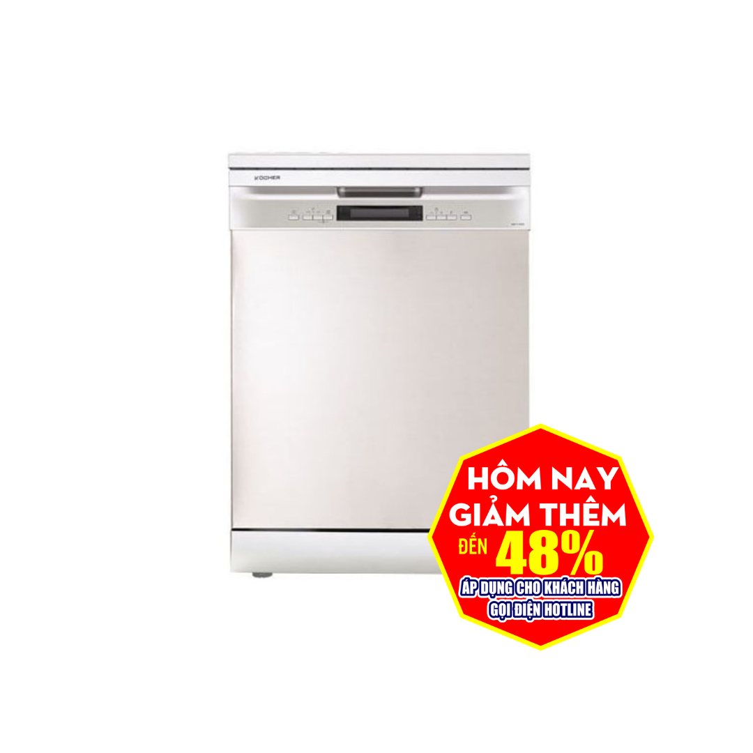 Máy rửa bát Kocher DW15EU-8835 15 bộ độc lập, tự hé cửa nhập Malaysia