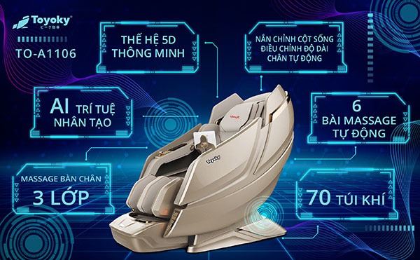 Ghế Massage Toyoky TO-A1106 Max Luxury chính hãng cao cấp