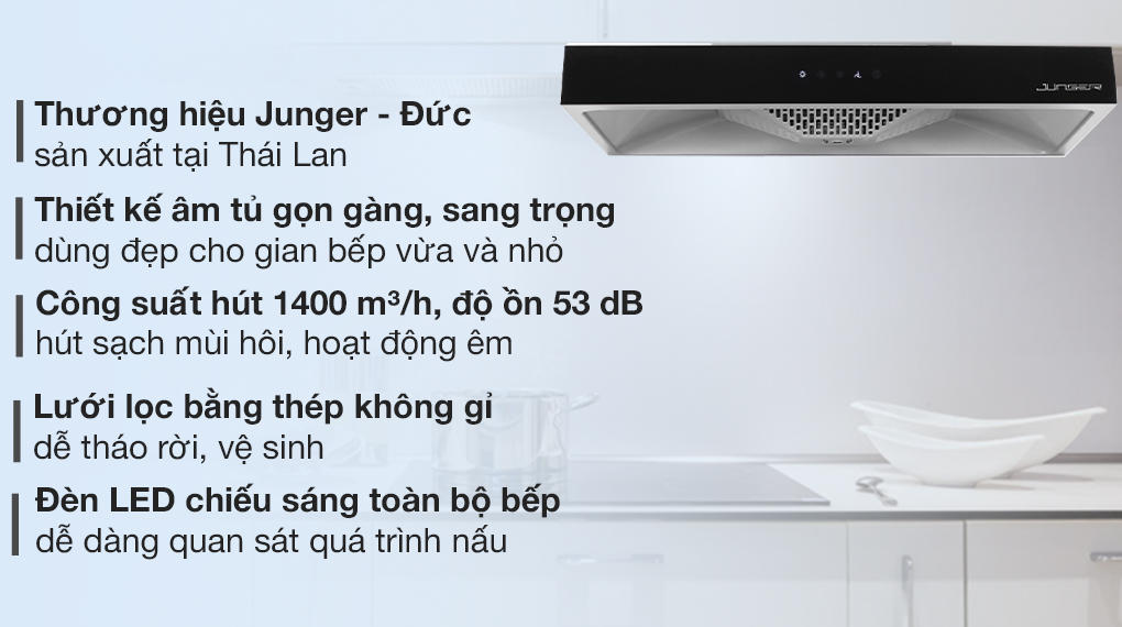 Máy hút mùi âm tủ Junger HRJ-75