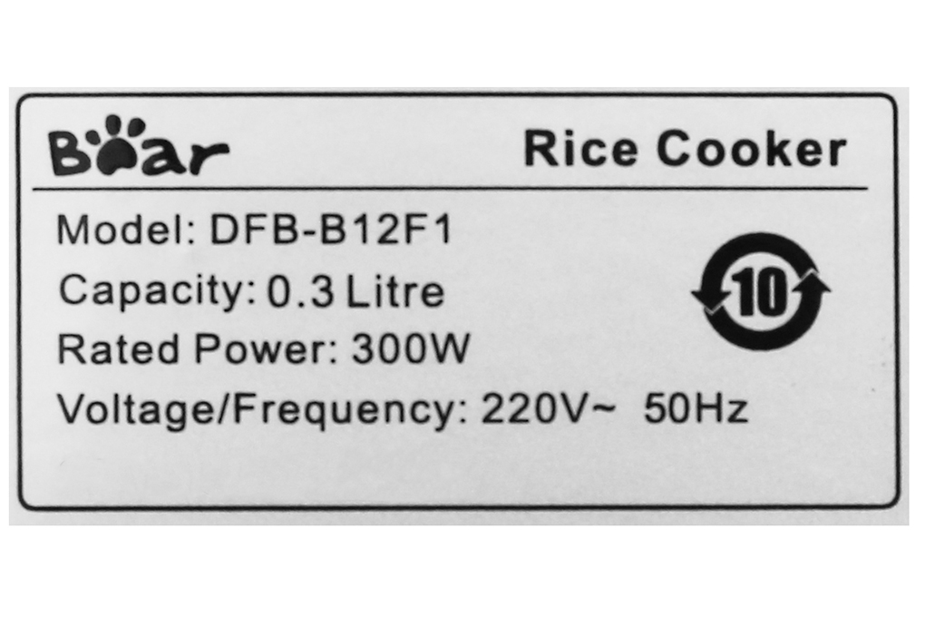 Nồi cơm điện tử Bear 0.3 lít DFB-B12F1