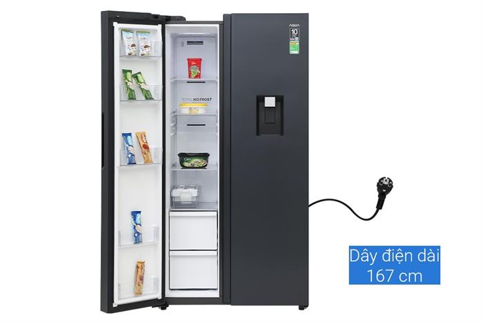 Tủ lạnh Aqua AQR-S633XA(WSL) Inverter 569 lít Side By Side