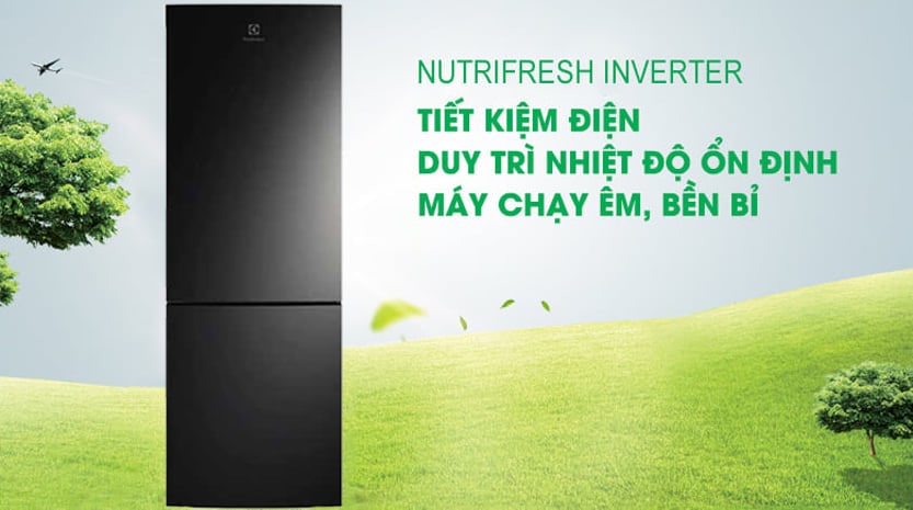 Tủ lạnh Electrolux EBB3702K-H inverter 335 lít