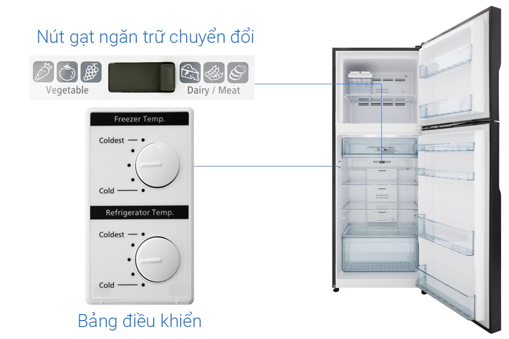 Tủ lạnh Hitachi R-FVX510PGV9(GBK) Inverter 406 lít