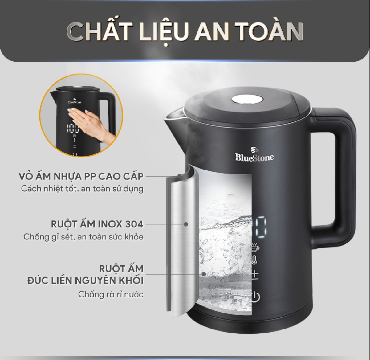 Ấm siêu tốc Bluestone KTB-3466 1.5 lít