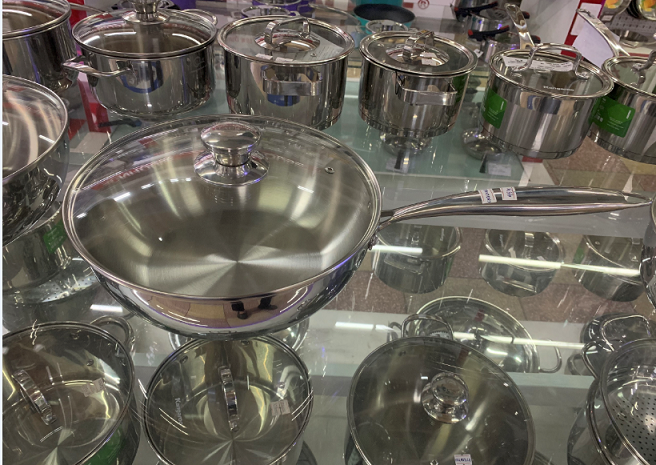 Chảo inox 304 chống dính Glaub 3 lớp nguyên khối 26cm, sâu lòng