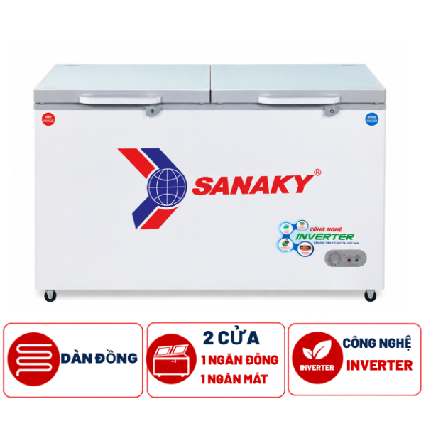 Tủ đông Sanaky VH-4099W4KD 2 chế độ Inverter 320L